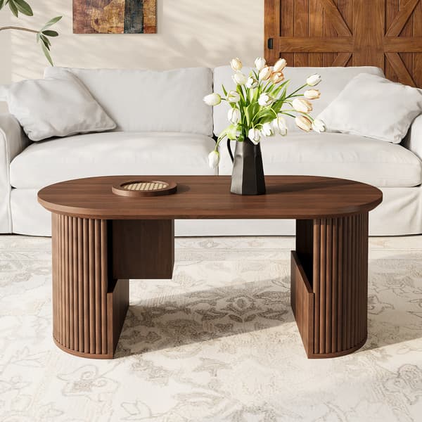 SONNENH Soffbord, MDF, Valnöt, 105 × 50 × 46,5 cm