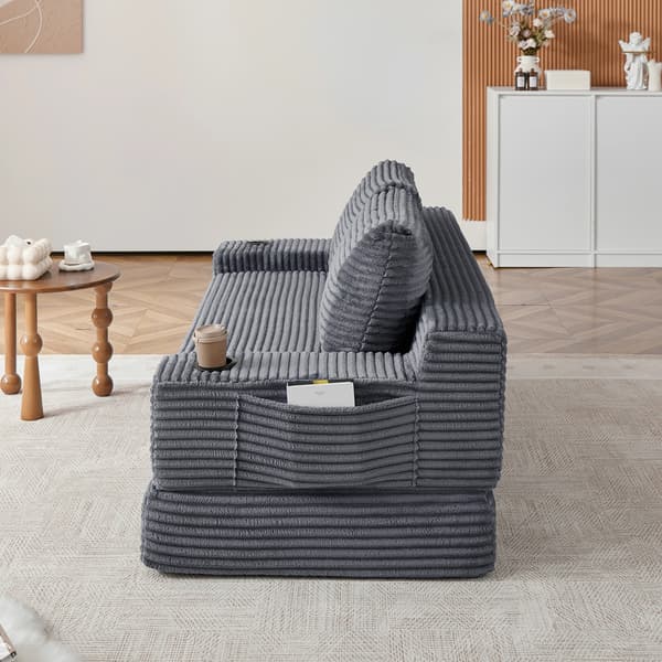 SONNENH Bäddsoffa, Manchester, Grå, 180 × 85 × 62 cm