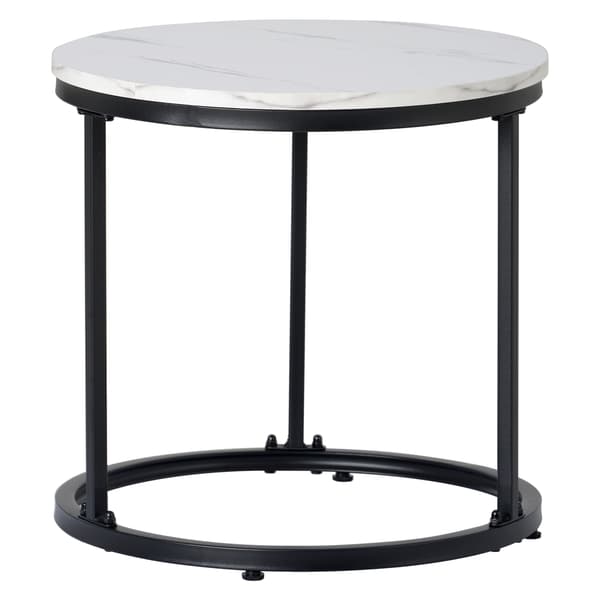 SONNENH Runde kaffe bord 2-stykke sæt levende værelse Runde nested side bord 2 Runde side borde
