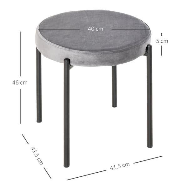 SONNENH Spisestuestol – sæt med 4, Stål, Mørkegrå, 41,5 × 41,5 × 46 cm