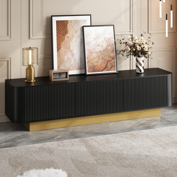 SONNENH TV-bord, MDF / Spånplade, Sort, 170 × 40,5 × 47 cm