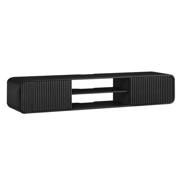 SONNENH TV-bord, MDF, Sort, 160 × 38 × 30 cm