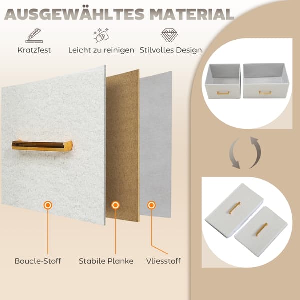SONNENH Byrå, Polyester, Krämvit, 100 × 30 × 99 cm