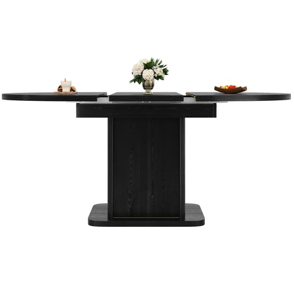 SONNENH Spisebord, MDF / Metal, Sort, 110 × 110 × 75 cm