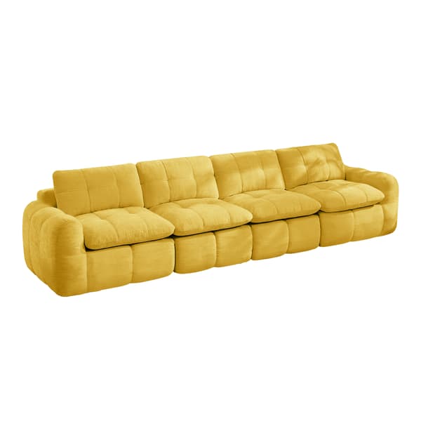SONNENH Sofa, Chenille, Gul, 334 × 97 × 68 cm