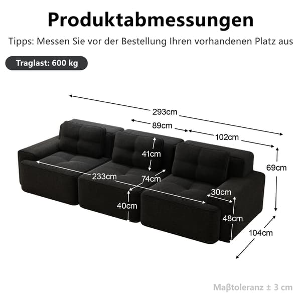 SONNENH Cloud Modular Sofa Boneless Sofa, Modular Corner Sofa, Overdimensioneret Modular Cloud Sofa, Komfortabel Corduroy Cloud Sofa Sofa
