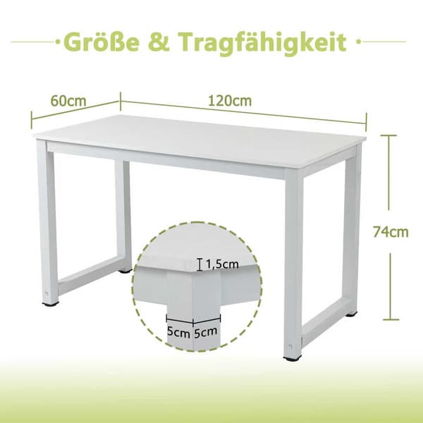 SONNENH Datorbord Vitt