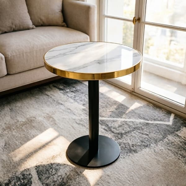 SONNENH Sidobord, MDF, Vit, 60 × 60 × 74 cm