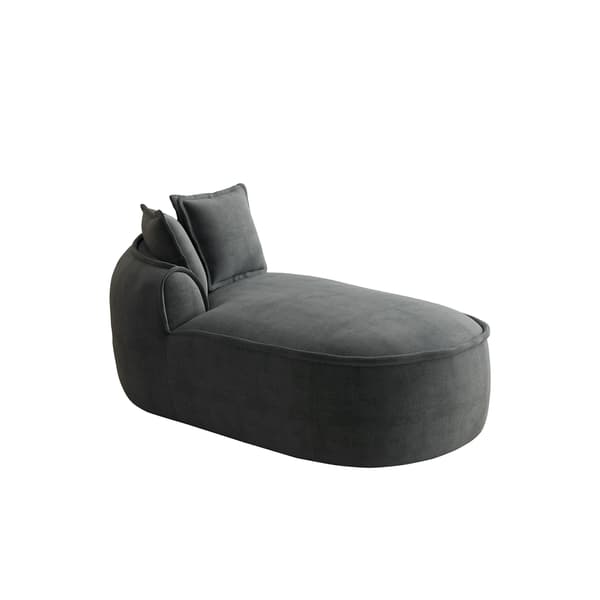 SONNENH Manchester Vänster Chaise-soffa med kuddar Chenille -Grå