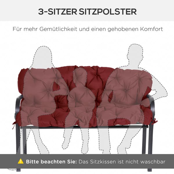 SONNENH Sittdyna, Polyester, Röd, 98 × 150 × 8 cm