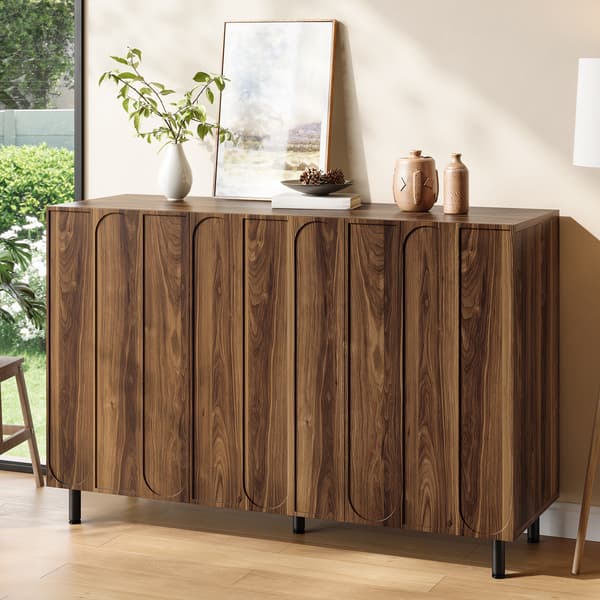 SONNENH Skoskab, MDF / Spånplade, Valnød, 120 × 37 × 80 cm
