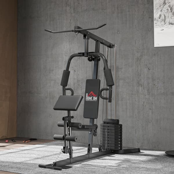 SONNENH Multigym med 45 kg viktstack 180 x 108 x 200 cm Stål Svart