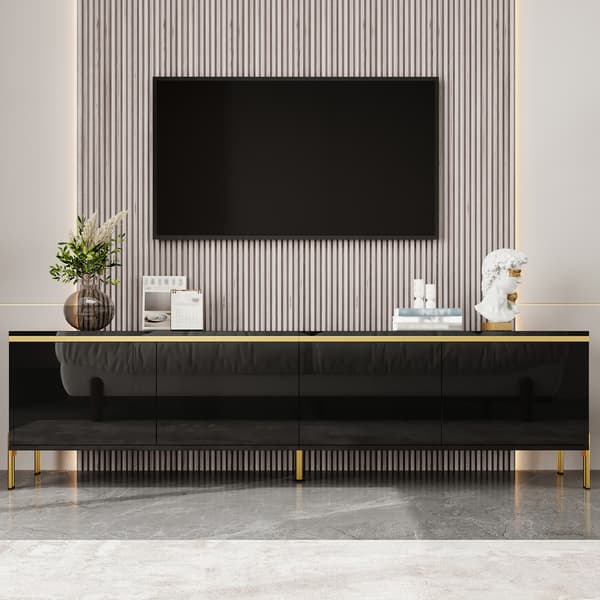 SONNENH TV-bord, Spånplade, Sort, 170 × 38 × 50 cm