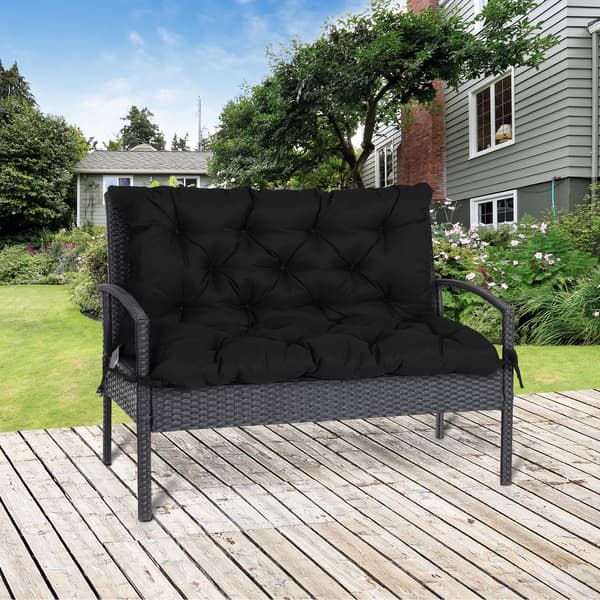 SONNENH Sittdyna, Polyester, Svart, 100 × 98 × 8 cm