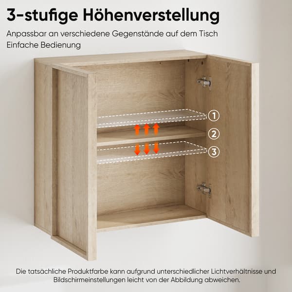 SONNENH Opbevaringsskab, MDF / Spånplade, Eg, 60 × 21,6 × 58 cm