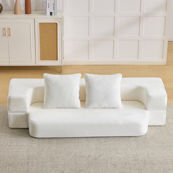 SONNENH Sofa, Skum, Hvid, 190 × 102 × 42 cm
