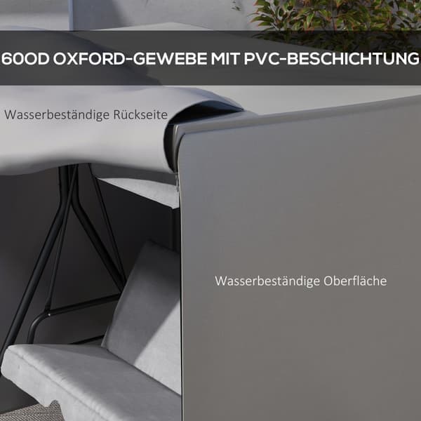SONNENH Skyddsöverdrag för trädgårdsmöbler, Polyester, Grå, 177 × 114 × 152 cm