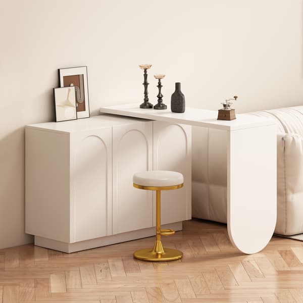 SONNENH Skrivbordsswivel L Shape Corner Computer Desk Office Table Dressing Table White 110cm
