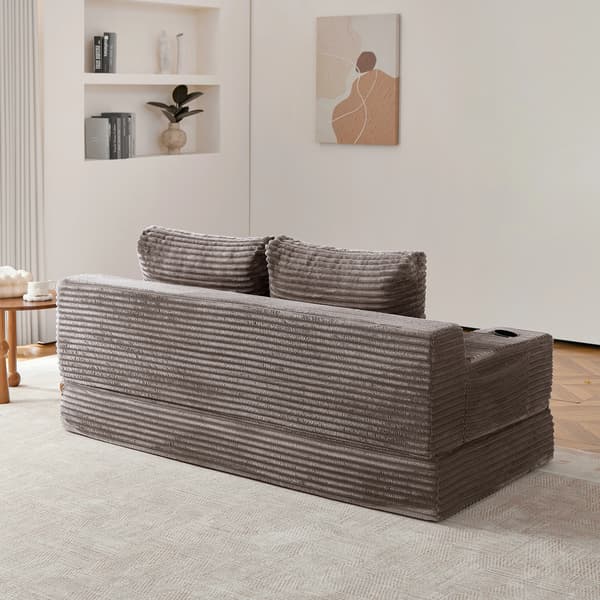 SONNENH Bäddsoffa, Manchester, Brun, 180 × 85 × 62 cm