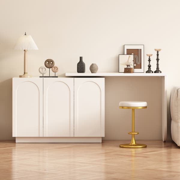 SONNENH Skrivbordsswivel L Shape Corner Computer Desk Office Table Dressing Table White 110cm