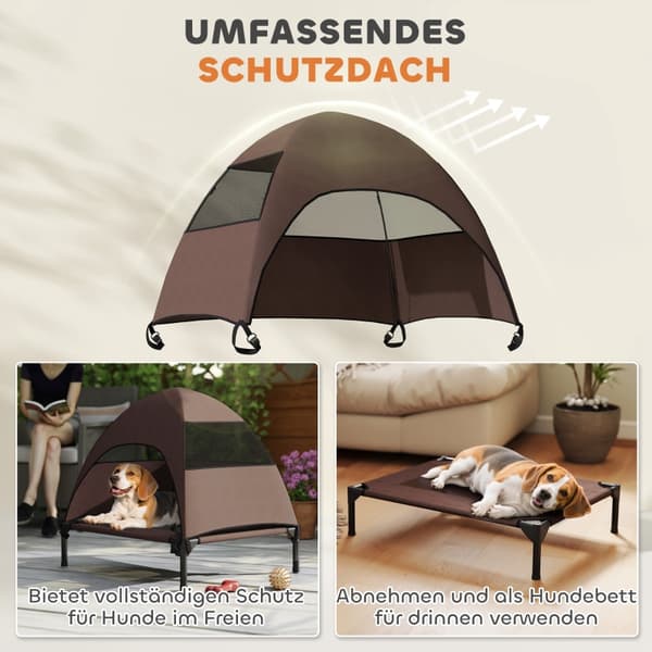 SONNENH Hundeseng, Polyester, Kaffebrun, 76 × 61 × 71 cm