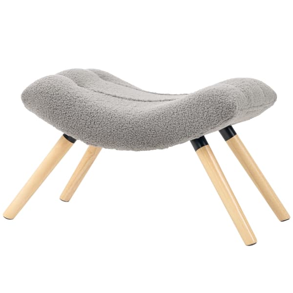 SONNENH Fotpall, Polyester, Ljusgrå, 67 × 45 × 38 cm