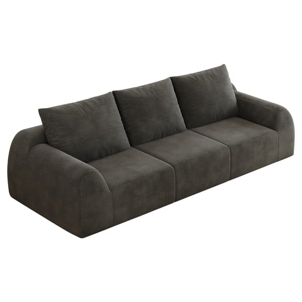 SONNENH Soffa, Tyg, Mörkgrå, 257 × 95 × 85 cm