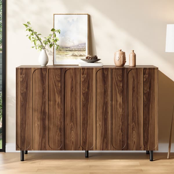 SONNENH Skoskab, MDF / Spånplade, Valnød, 120 × 37 × 80 cm