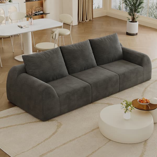SONNENH Soffa, Tyg, Mörkgrå, 257 × 95 × 85 cm