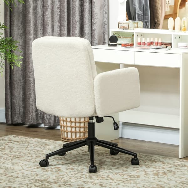 SONNENH Kontorstol, Polyester, Cremehvid, 65 × 61,5 × 101 cm