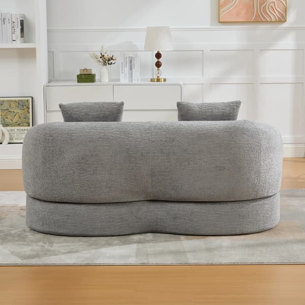 SONNENH Bäddsoffa, Chenille, Ljusgrå, 157 × 84 × 65 cm