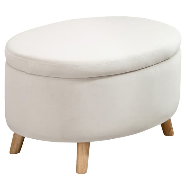 SONNENH Förvaringsbänk, Polyester, Beige, 71 × 51,5 × 42 cm