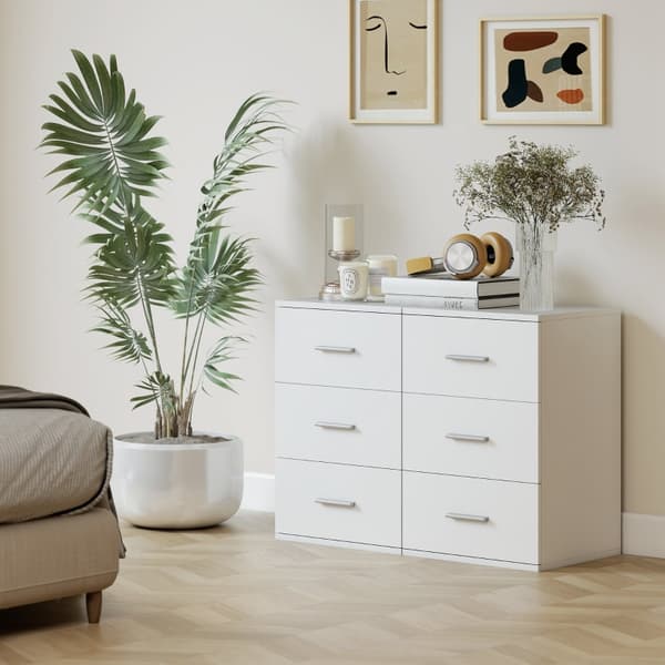 SONNENH 3-sengebord til sengeværelse MDF White