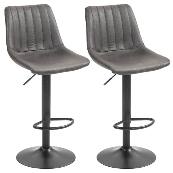 SONNENH Barstol – set med 2, Metall, Mörkgrå, 46,5 × 43 × 110 cm