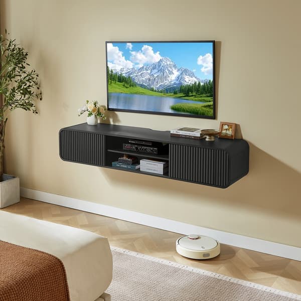 SONNENH TV-bord, MDF, Sort, 160 × 38 × 30 cm