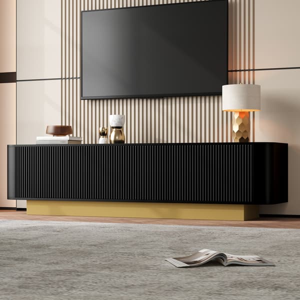SONNENH TV-bord, MDF / Spånplade, Sort, 170 × 40,5 × 47 cm