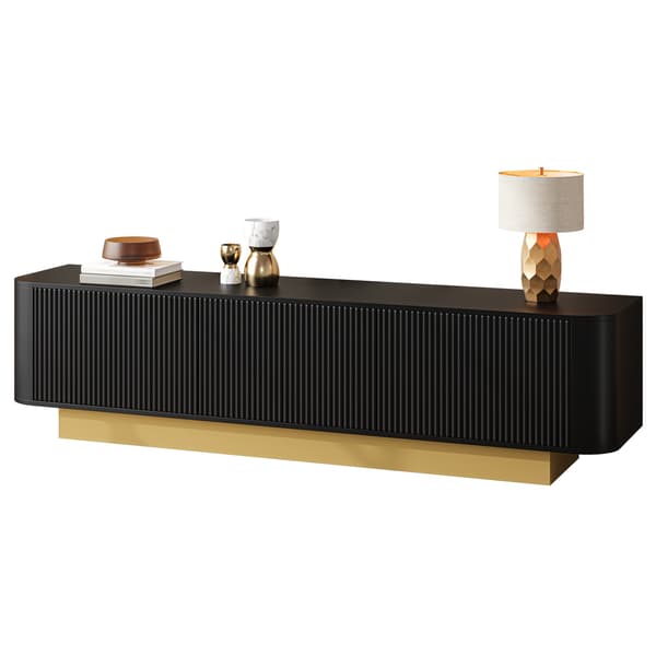 SONNENH TV-bord, MDF / Spånplade, Sort, 170 × 40,5 × 47 cm