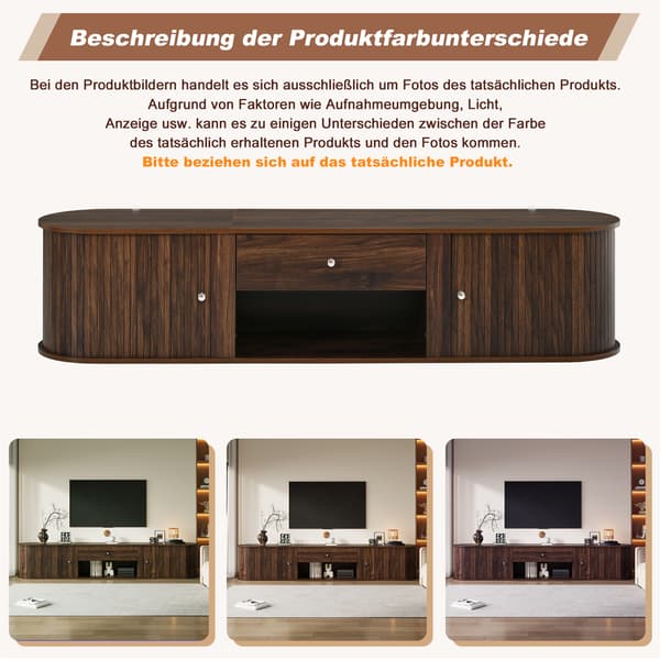 SONNENH TV-bord, Spånplade, Valnød, 180 × 40 × 40 cm
