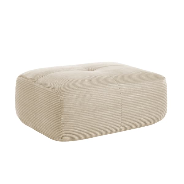 SONNENH Hamlet Ottoman fløjl beige