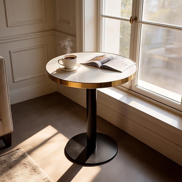 SONNENH Sidebord, MDF, Hvid, 60 × 60 × 74 cm