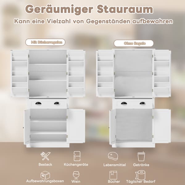 SONNENH Sideboard, MDF, Vit, 80 × 40 × 182 cm