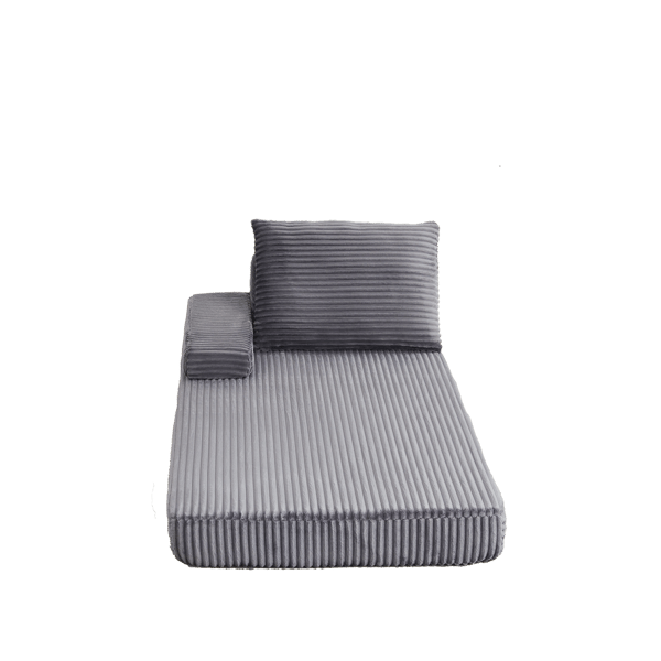SONNENH Sofa, Fløjl, Grå, 211,5 × 106,5 × 48 cm