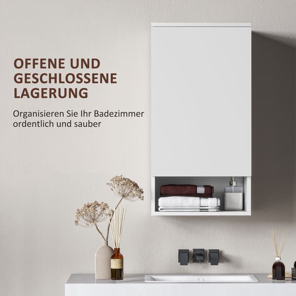 SONNENH Förvaringsskåp, Trä, Vit, 40 × 27 × 77 cm