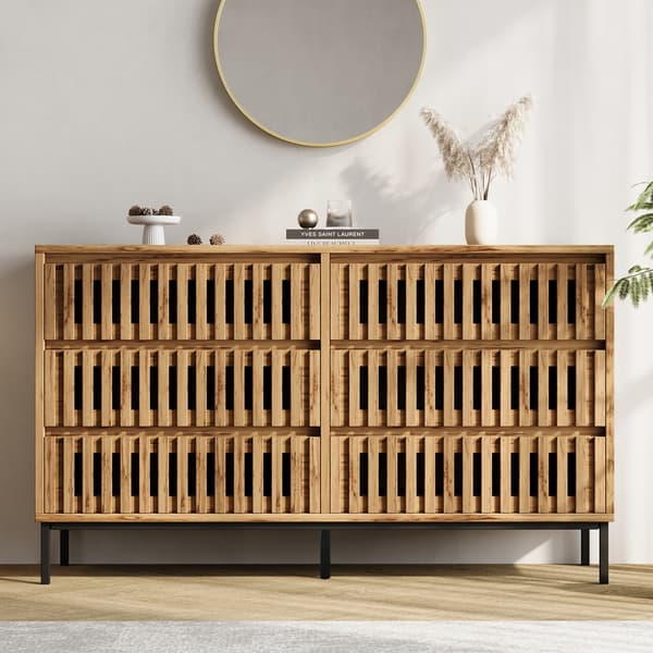 SONNENH Kommode, MDF / Spånplade, Naturfarvet, 120 × 40 × 81 cm