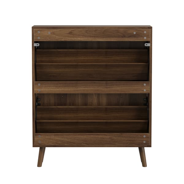SONNENH Skoskab, MDF / Spånplade, Valnød, 80 × 24 × 95 cm