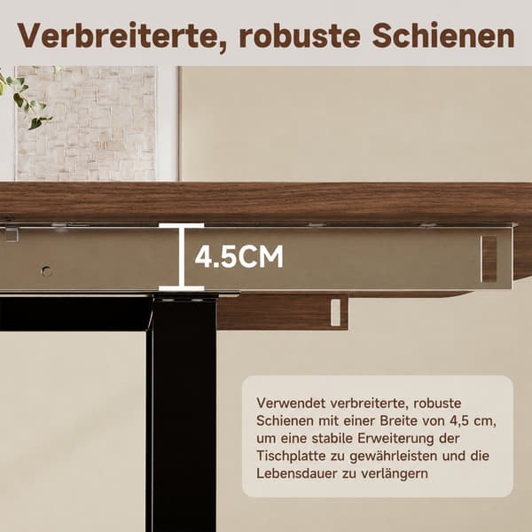 SONNENH Matbord, MDF, Valnöt, 220 × 80 × 75 cm