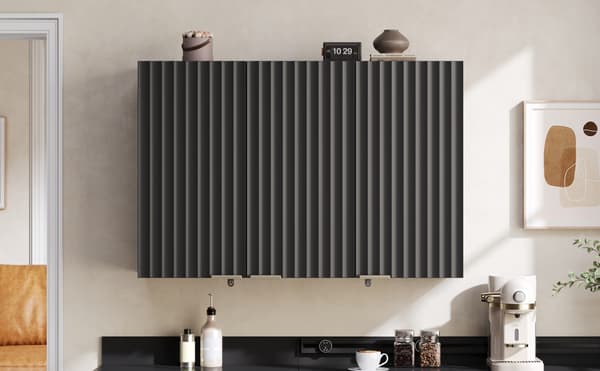 SONNENH Köksskåp, MDF, Svart, 90 × 29 × 60 cm