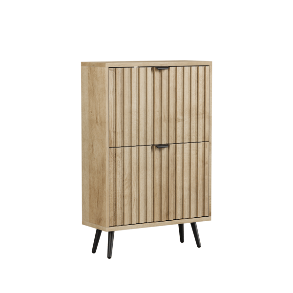 SONNENH Skoskab, MDF / Spånplade, Eg, 60 × 24 × 95 cm
