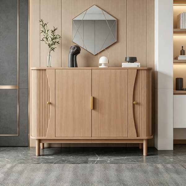 SONNENH Sideboard, MDF, Naturfärgad, 140 × 40 × 88 cm