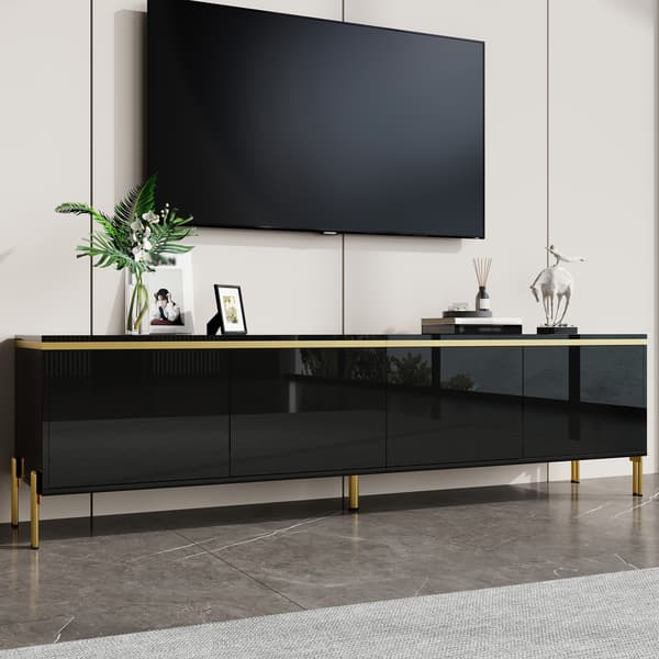 SONNENH TV-bord, Spånplade, Sort, 170 × 38 × 50 cm